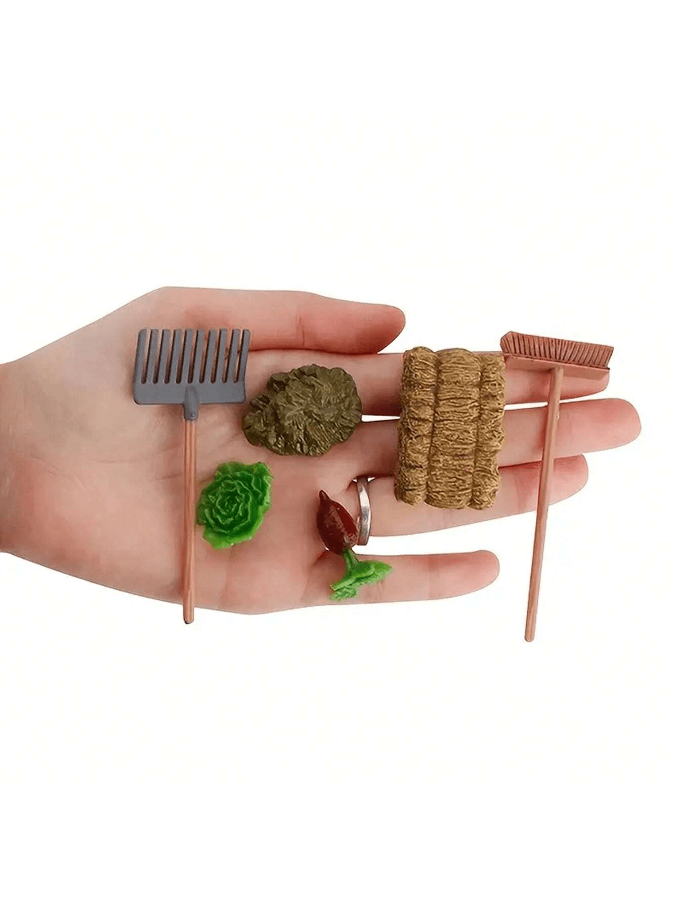 أدوات مزرعة مصغرة لبيت الدمى،  - مراجعة Gardening Tools Vegetables وسعره